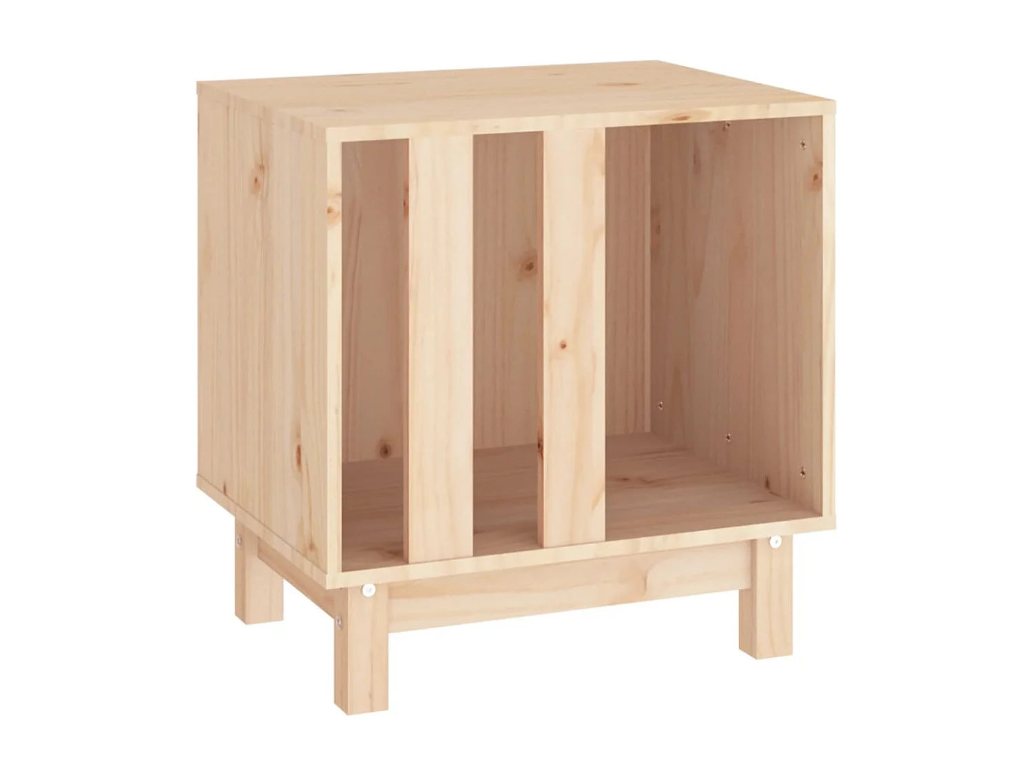 Caseta para perros madera maciza de pino 50x40x52 cm ES226581