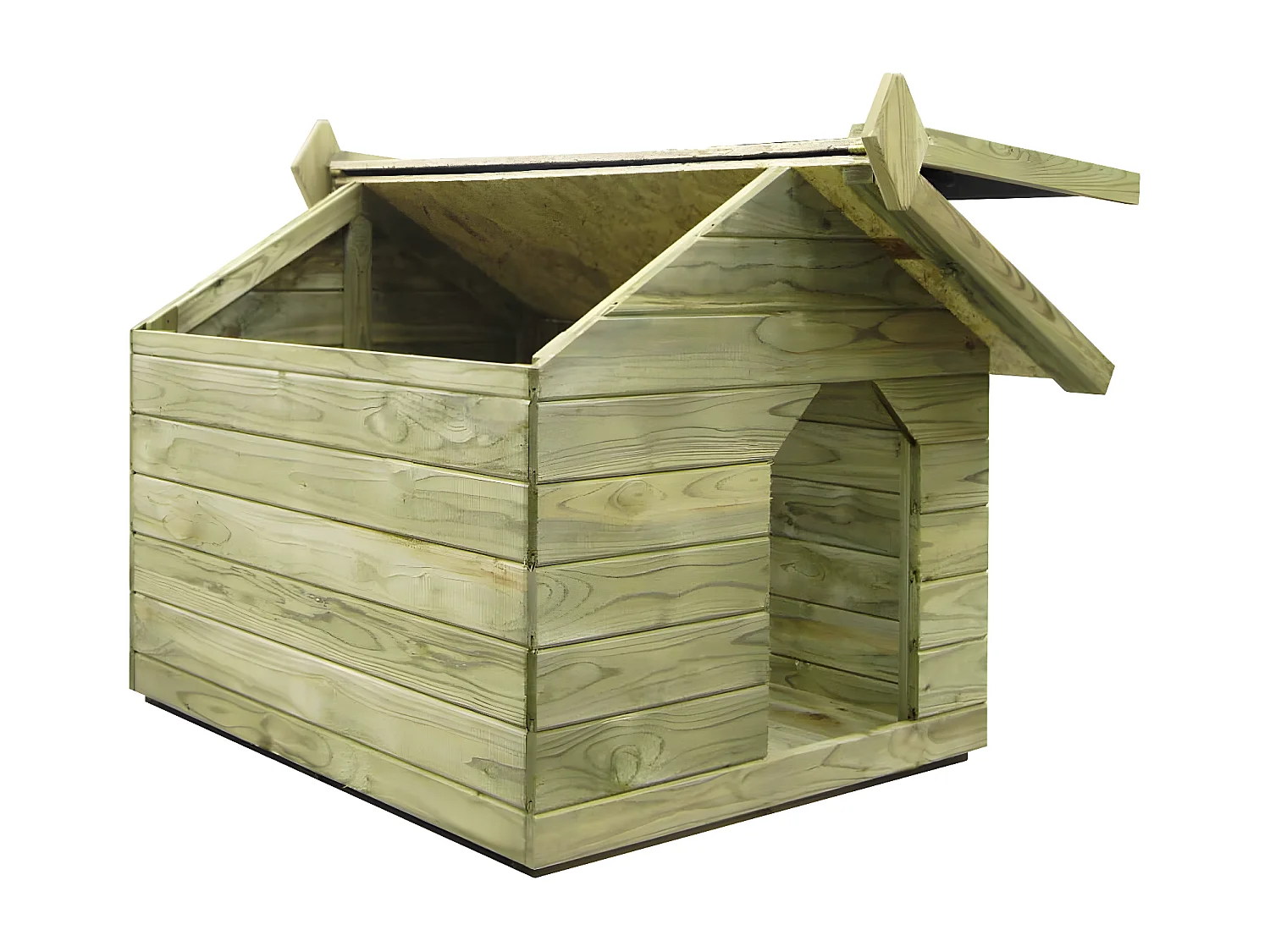 Niche de jardin avec toit ouvrant en bois de pin imprégné RG3Q29974