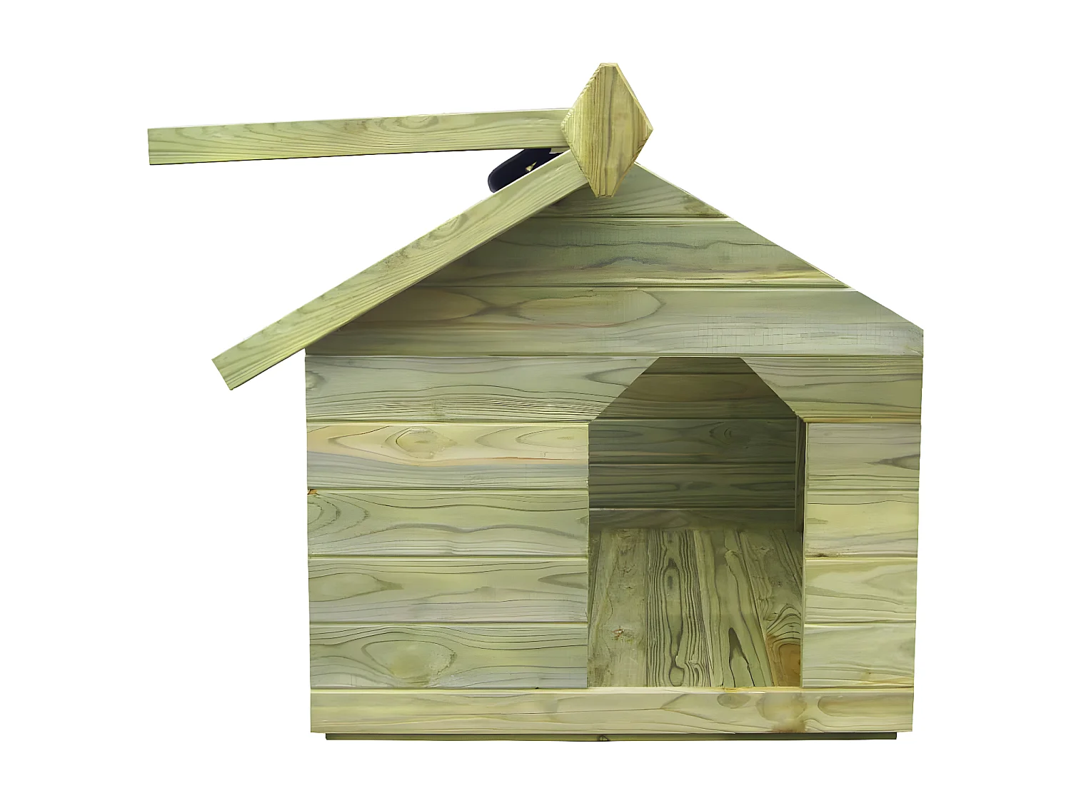 Niche de jardin avec toit ouvrant en bois de pin imprégné RG3Q29974