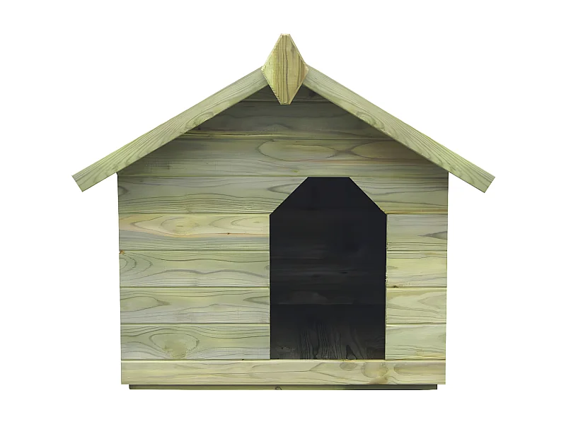 Casota para cão com telhado de abrir pinho impregnado PT205482