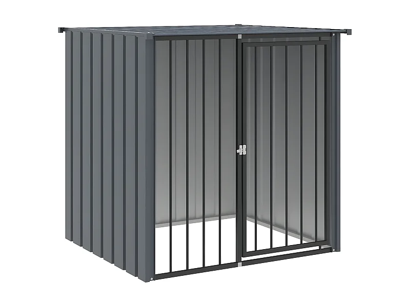 Niche pour chien avec toit noir 110x103x109 cm acier galvanisé RG3Q54701