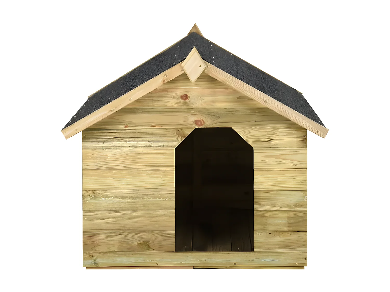 Niche de jardin avec toit ouvrant en bois de pin imprégné RG3Q14803