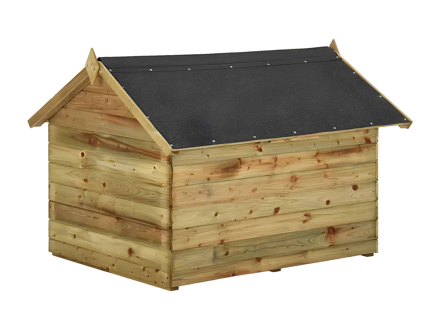 Niche de jardin avec toit ouvrant en bois de pin imprégné RG3Q14803