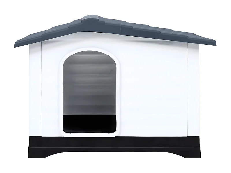 Casota para cães 90,5x68x66 cm polipropileno cinzento PT412271