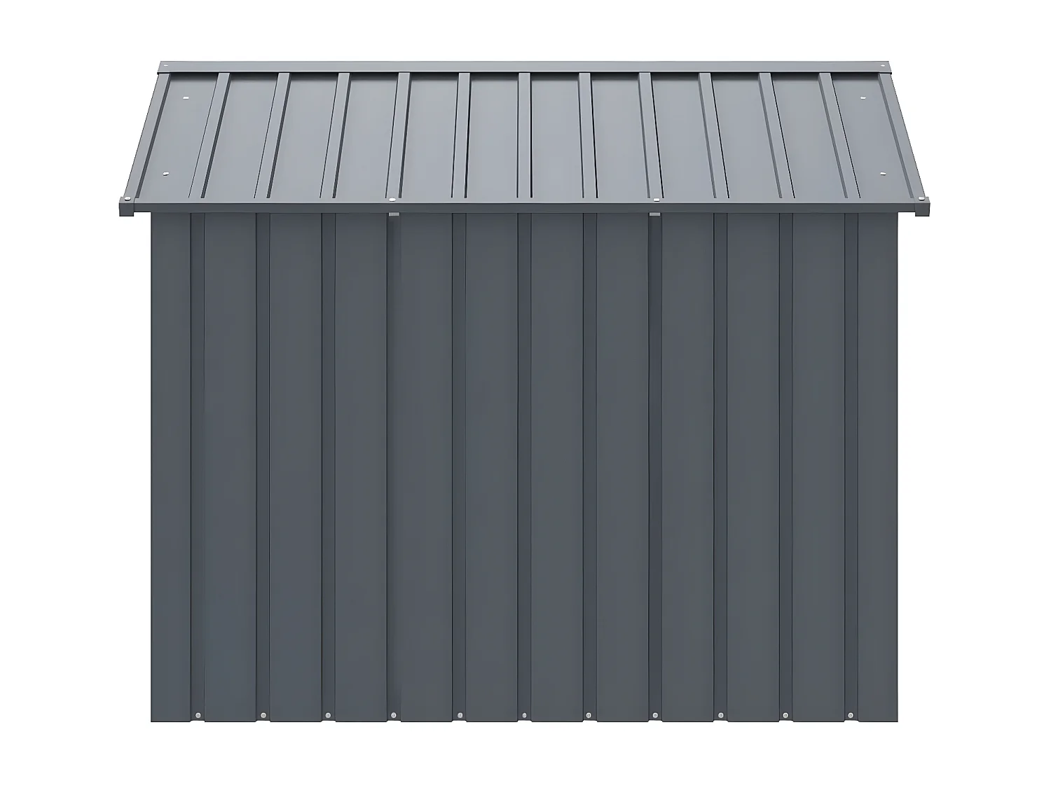 Caseta perros con tejado acero galvanizado gris 117x153x123 cm ES935258