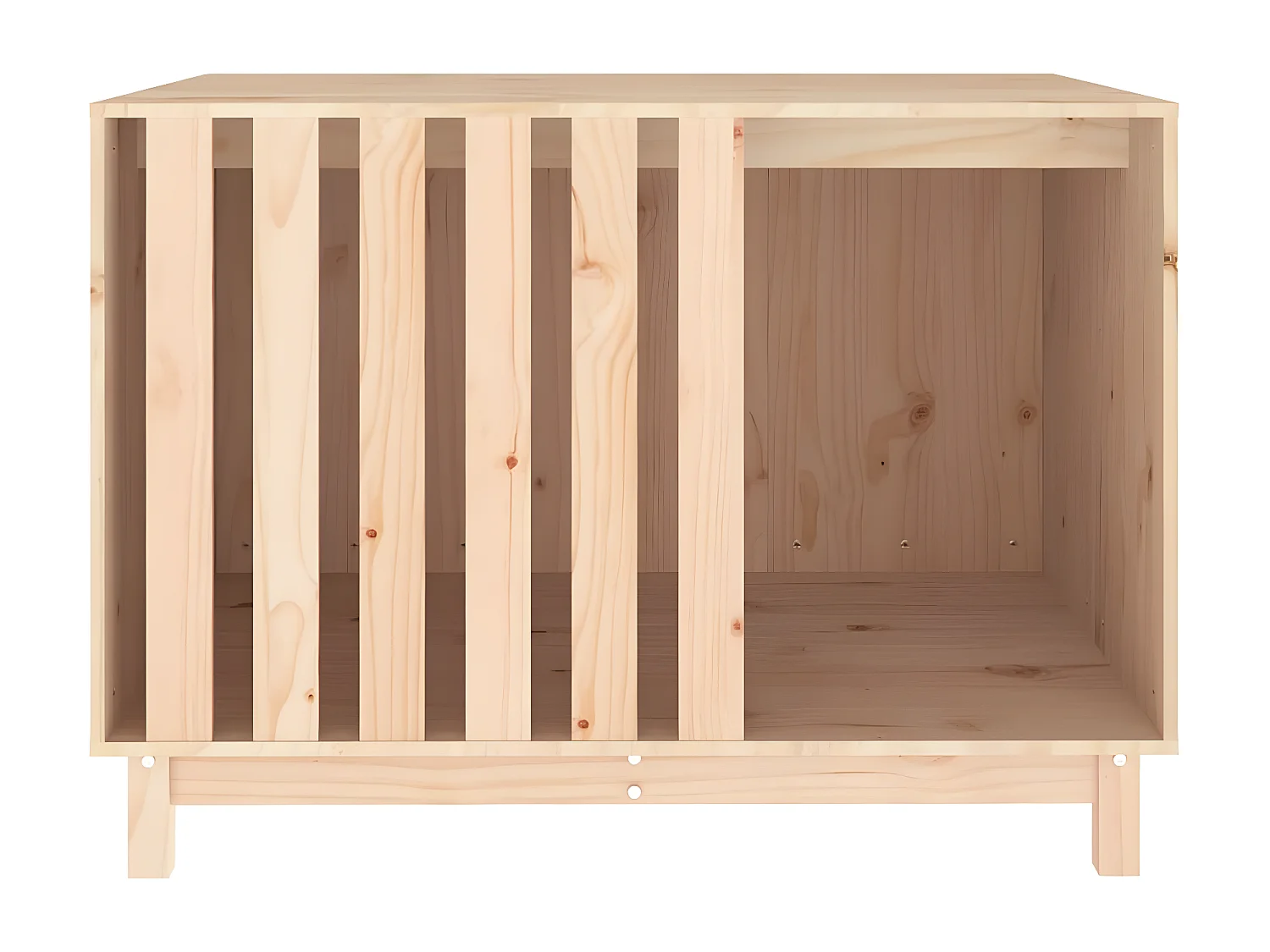 Caseta para perros madera maciza de pino 100x70x72 cm ES479543