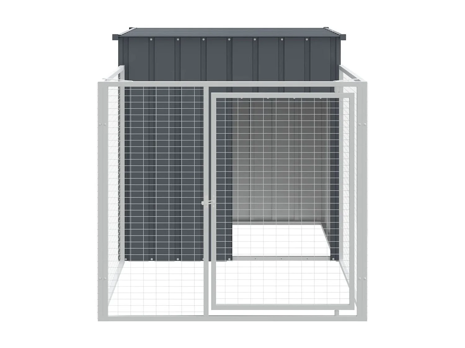 Niche pour chien avec cour anthracite 110x201x110 cm RG3Q94581