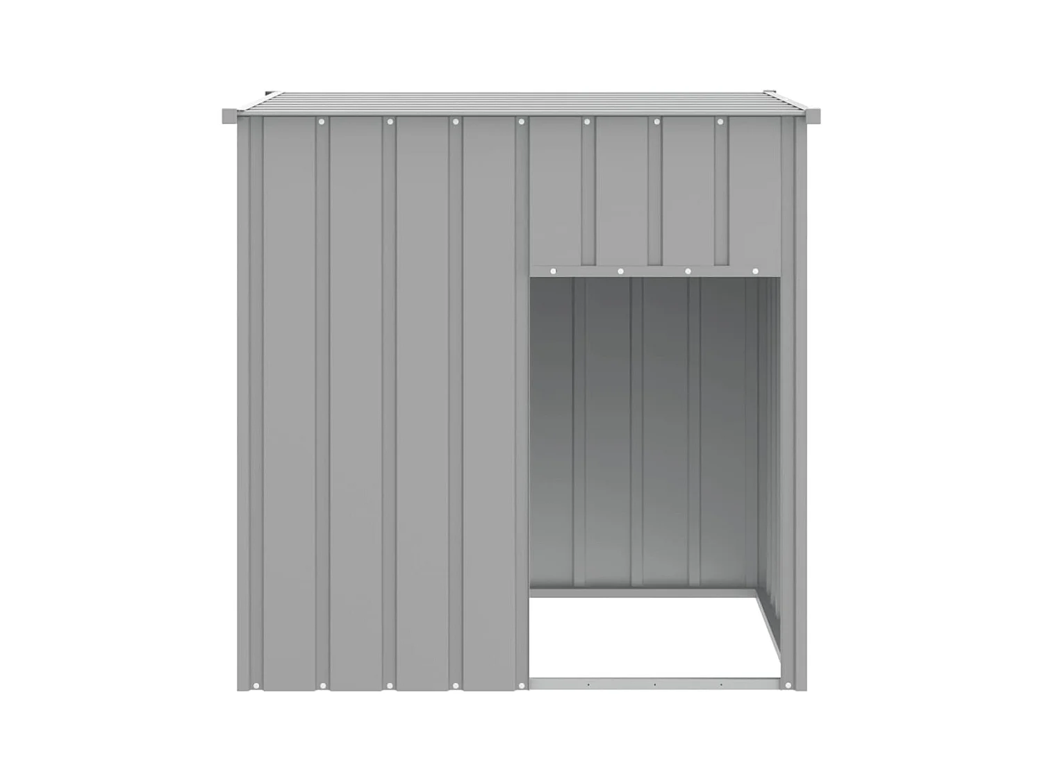 Caseta perros tejado acero galvanizado gris claro 110x103x109cm ES837195