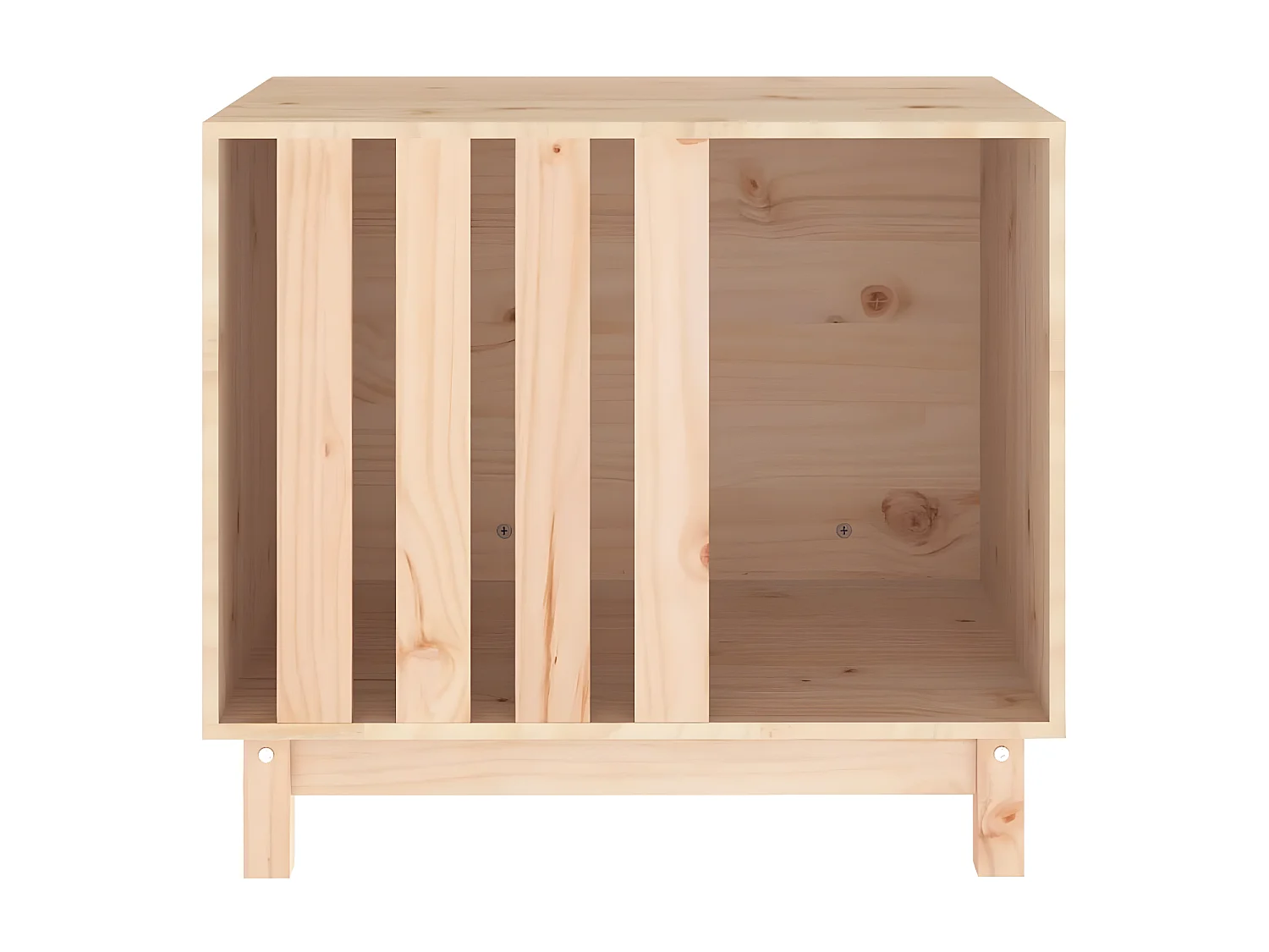 Caseta para perros madera maciza de pino 70x50x62 cm ES649256