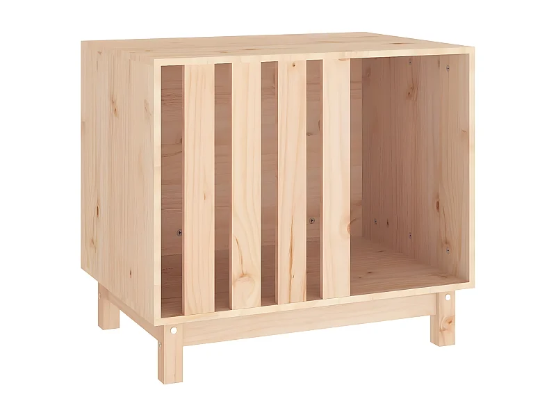 Caseta para perros madera maciza de pino 70x50x62 cm ES649256