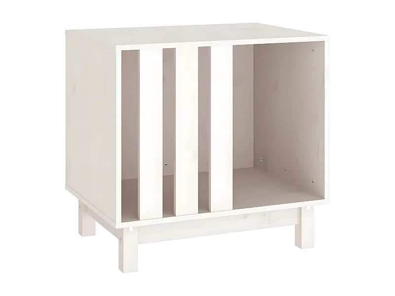 Casota para cães 60x45x57 cm madeira de pinho maciça branco PT192131