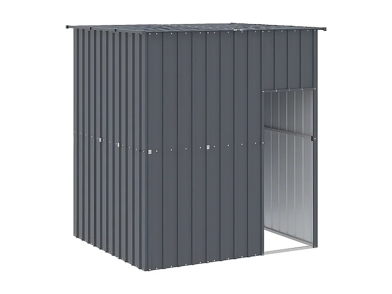 Casota para cães com telhado aço galvanizado antracite PT157094