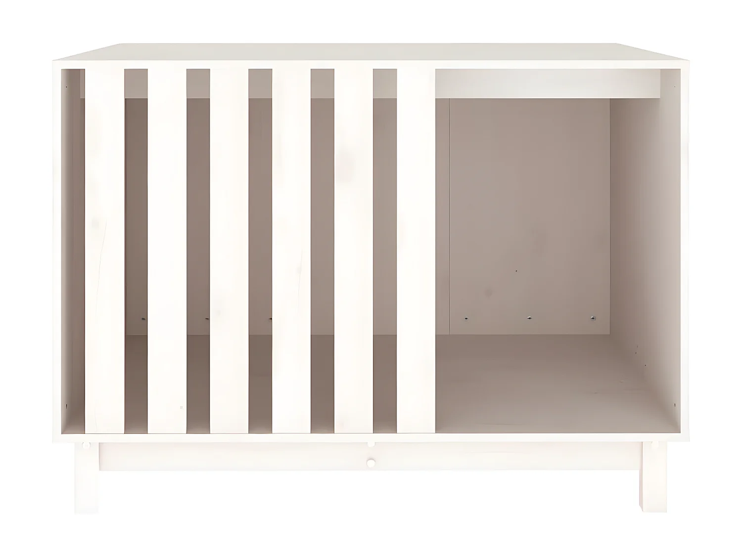 Cama para perros madera maciza de pino blanco 100x70x72 cm ES209656