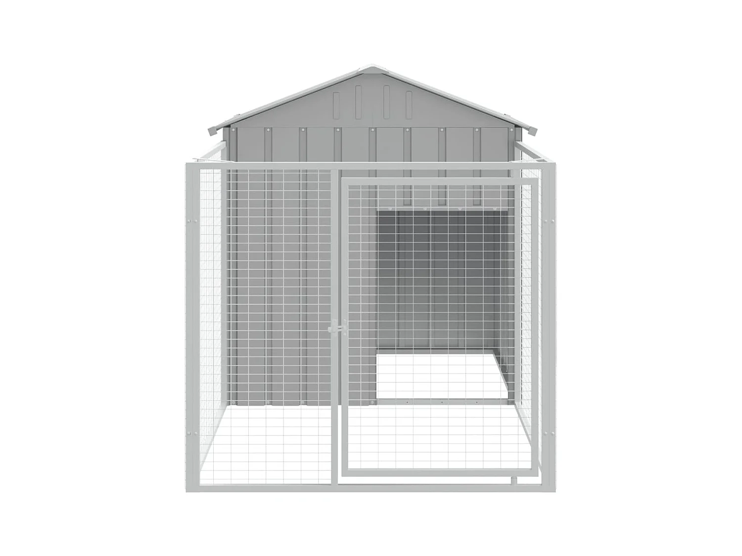Niche pour chien avec cour gris clair 117x201x123 cm RG3Q21429