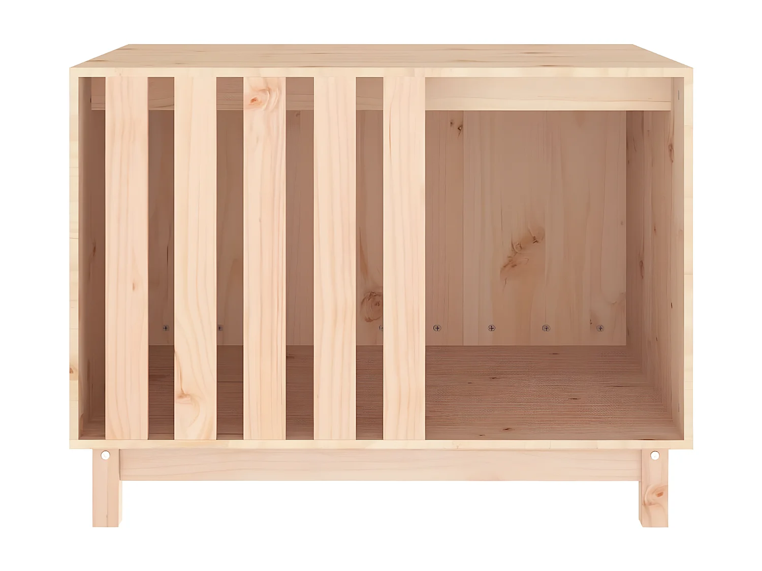 Caseta para perros madera maciza de pino 90x60x67 cm ES372628