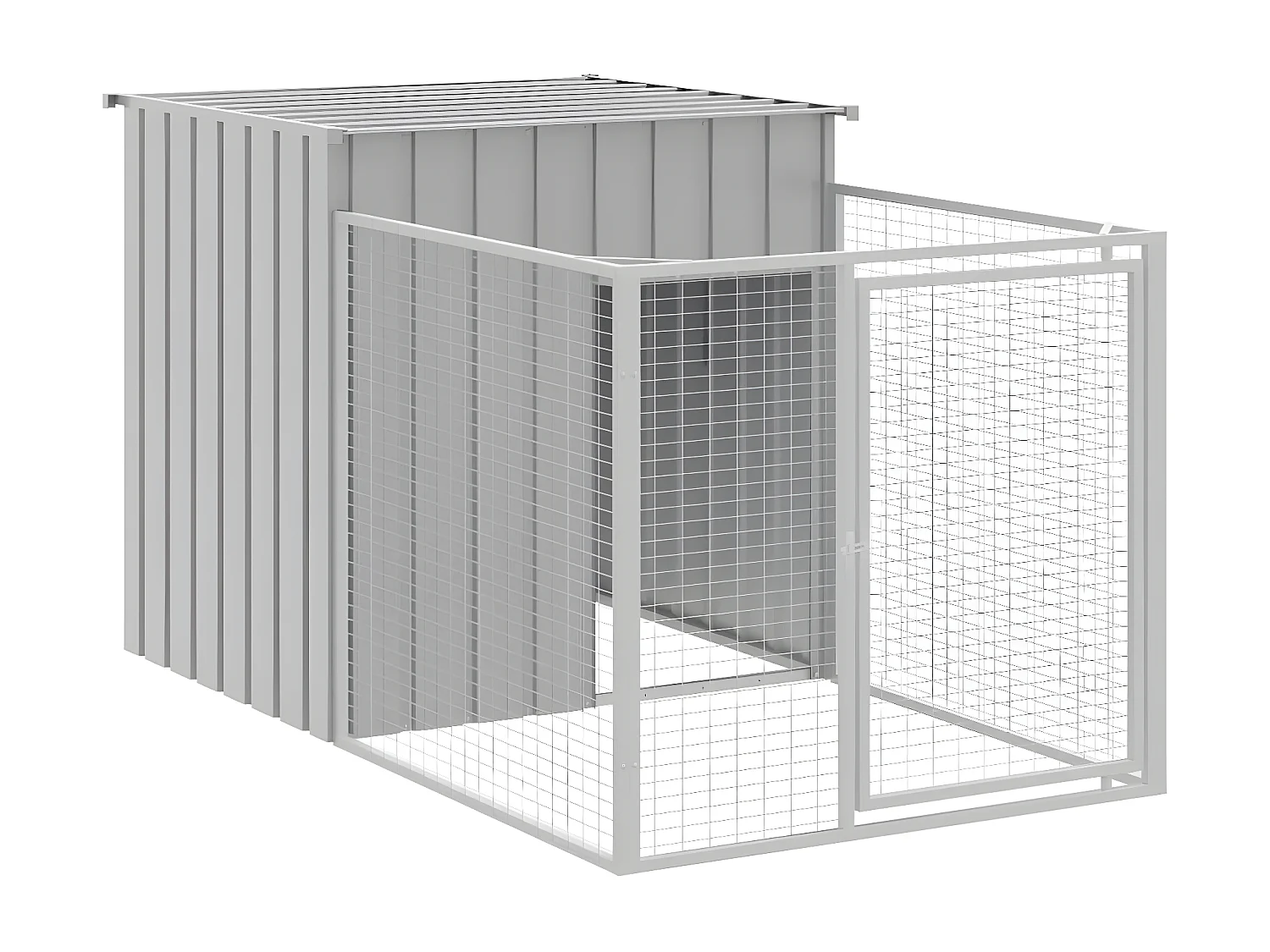 Niche pour chien avec cour gris clair 110x201x110 cm RG3Q34554