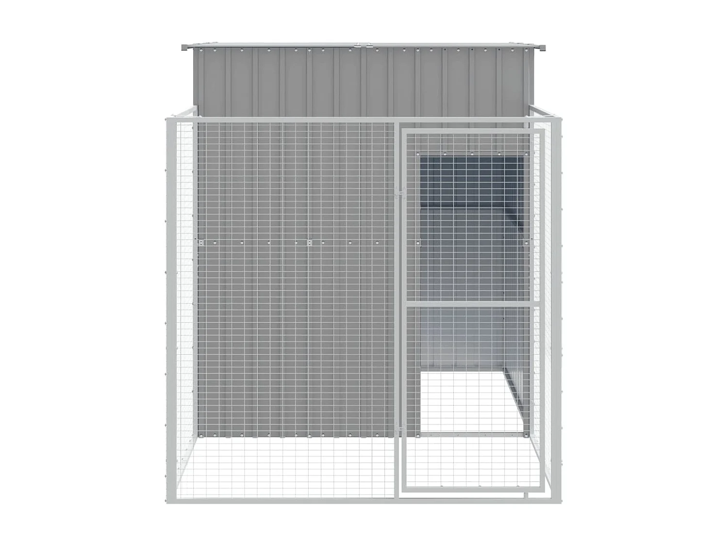 Niche pour chien avec cour gris clair 165x251x181 cm RG3Q10980