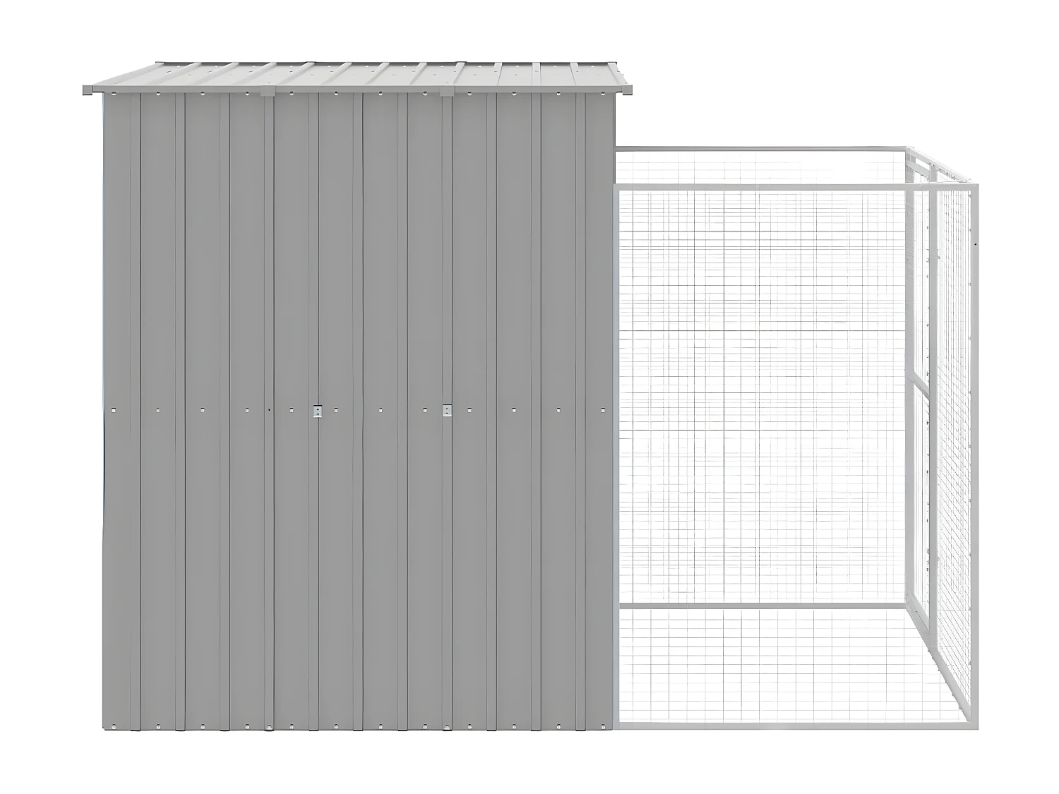 Niche pour chien avec cour gris clair 165x251x181 cm RG3Q10980