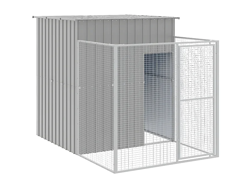 Niche pour chien avec cour gris clair 165x251x181 cm RG3Q10980