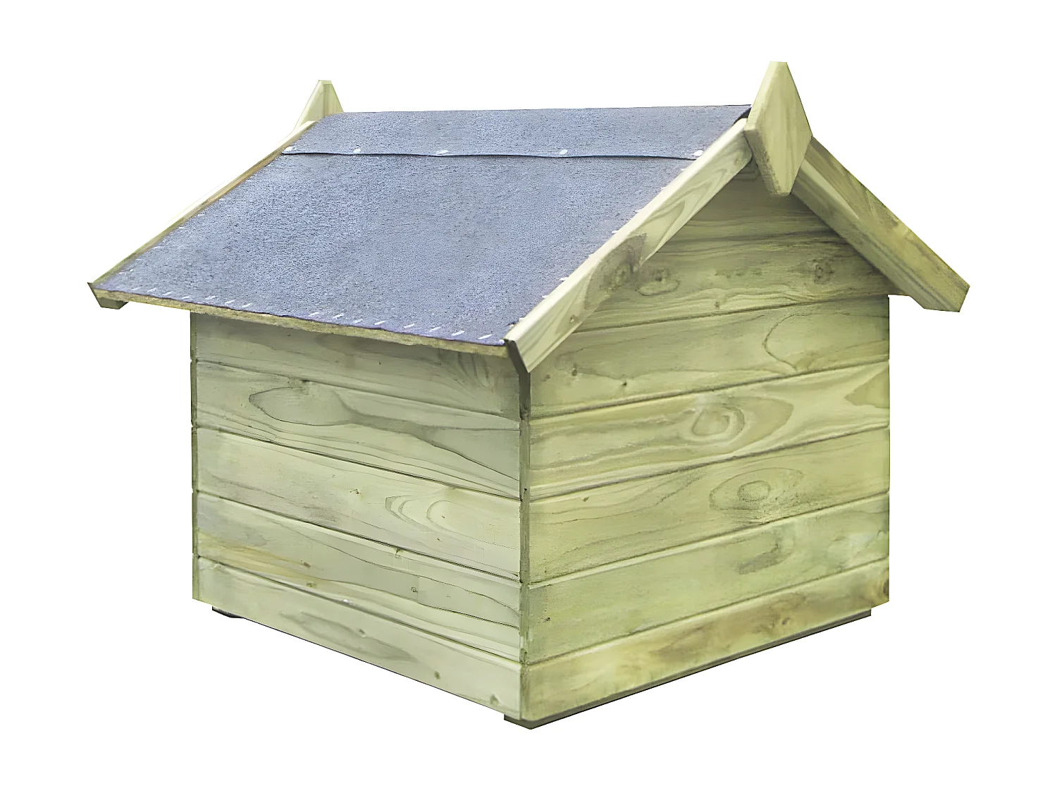 Casota para cão com telhado de abrir pinho impregnado PT450746