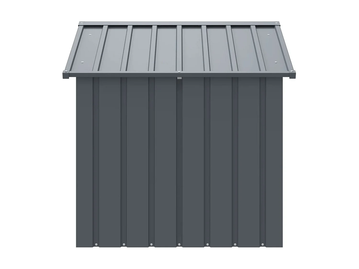 Caseta perros con tejado acero galvanizado negro 117x103x102 cm ES406487