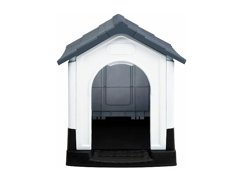 Casota para cães 57x68x66 cm polipropileno cinzento PT993391