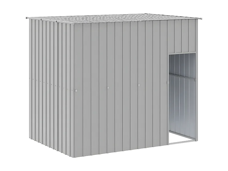 Niche pour chien avec toit gris clair 214x153x181 cm RG3Q21810