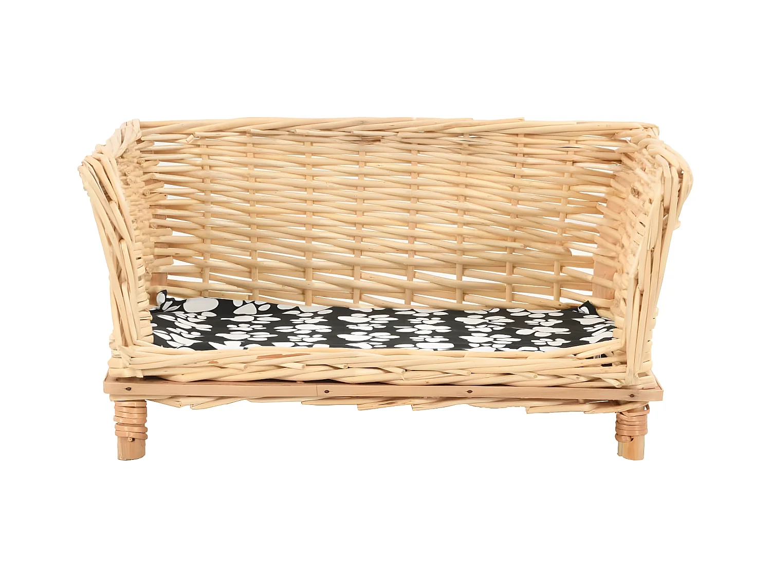 Panier pour chiens avec coussin 50x33x30 cm Saule naturel RG3Q83720