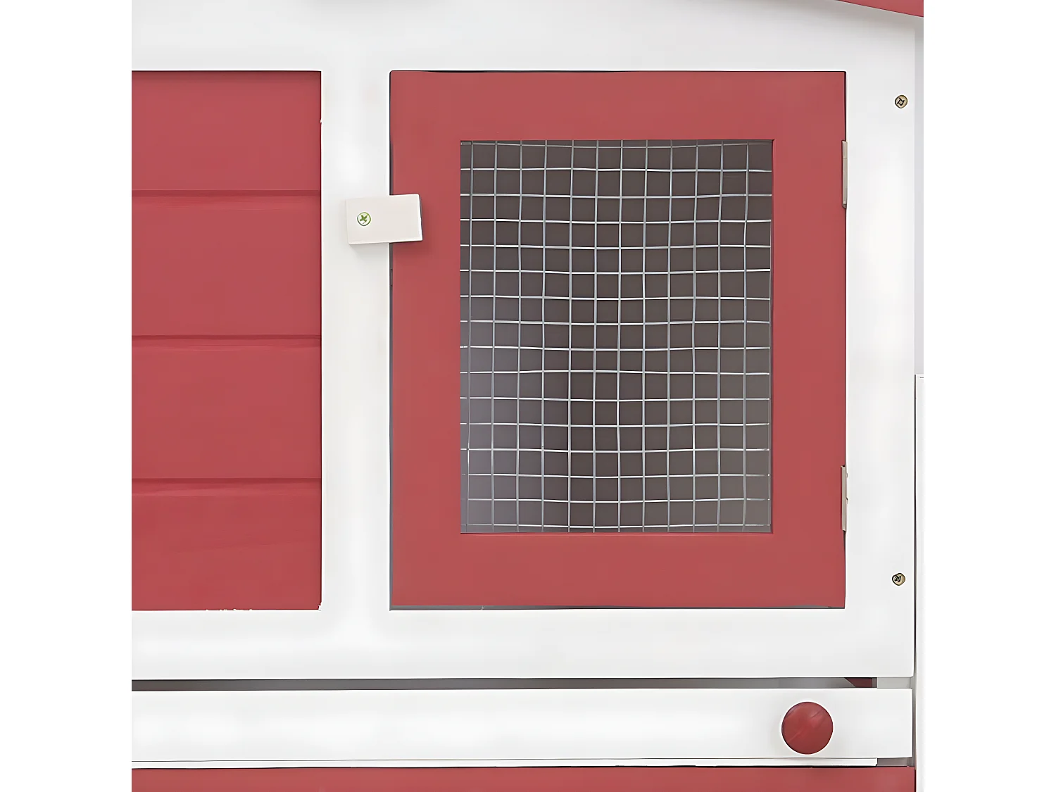 Coelheira exterior grande 204x45x85cm madeira vermelho e branco PT301770