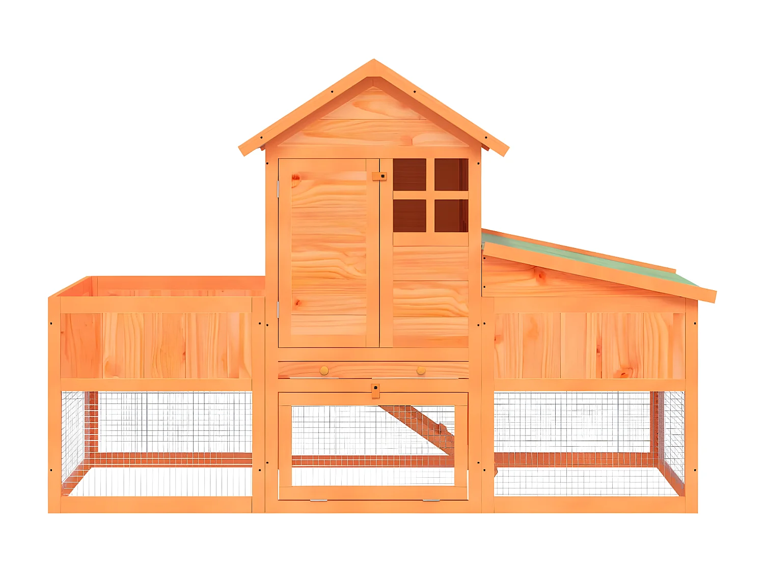 Clapier marron 170x63x113 cm bois de pin massif RG3Q89418