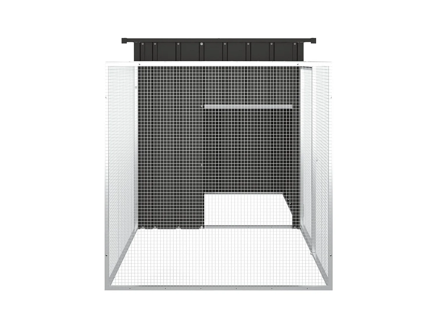 Clapier Anthracite 200x91x100 cm Acier galvanisé RG3Q65036