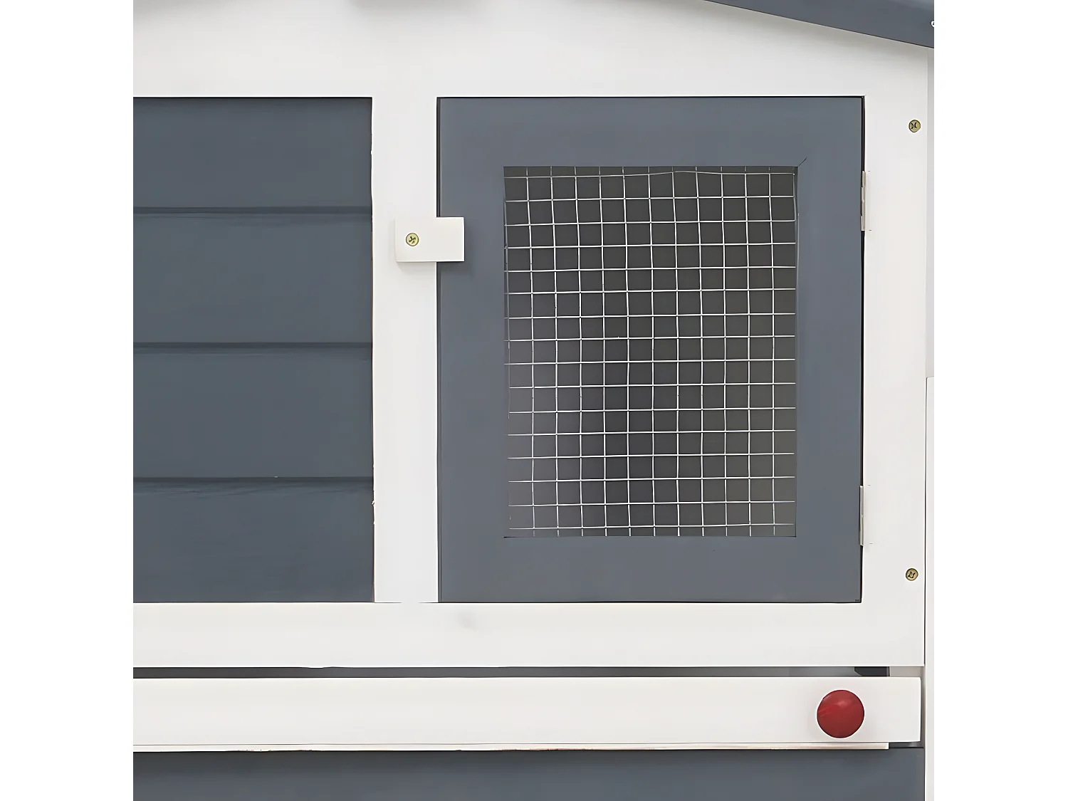 Coelheira exterior grande 204x45x85cm madeira cinzento e branco PT175398