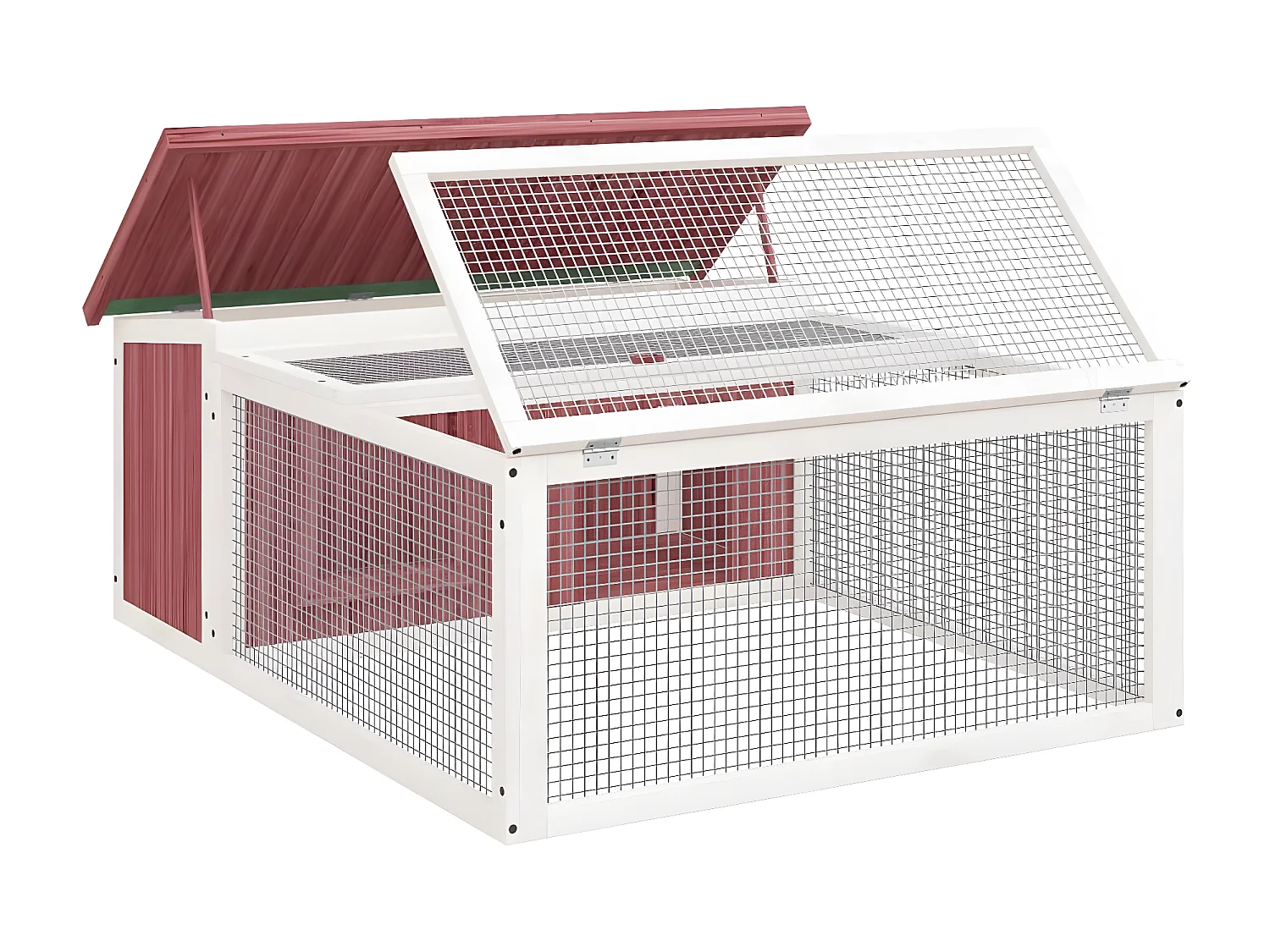 Clapier moka 117,5x97x47,5 cm bois de pin massif RG3Q63027