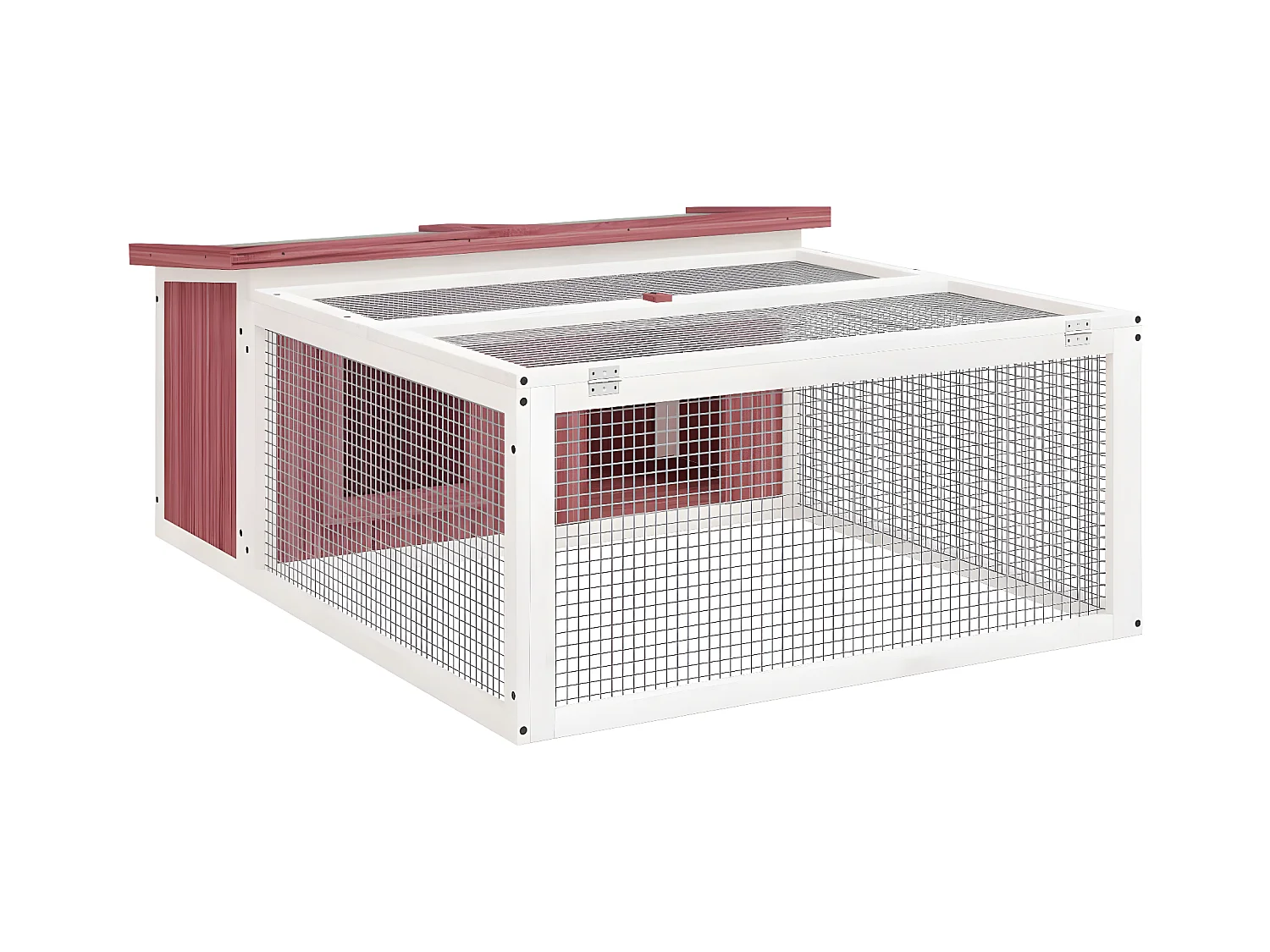 Clapier moka 117,5x97x47,5 cm bois de pin massif RG3Q63027