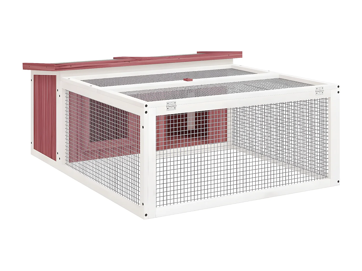 Clapier moka 117,5x97x47,5 cm bois de pin massif RG3Q63027