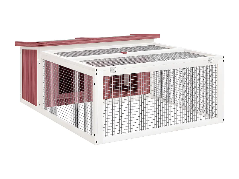 Clapier moka 117,5x97x47,5 cm bois de pin massif RG3Q63027