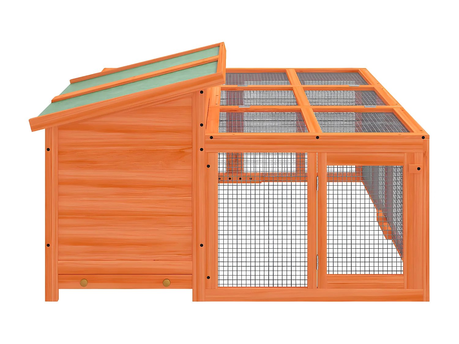 Clapier marron 144x123x67,5 cm bois de pin massif RG3Q79430