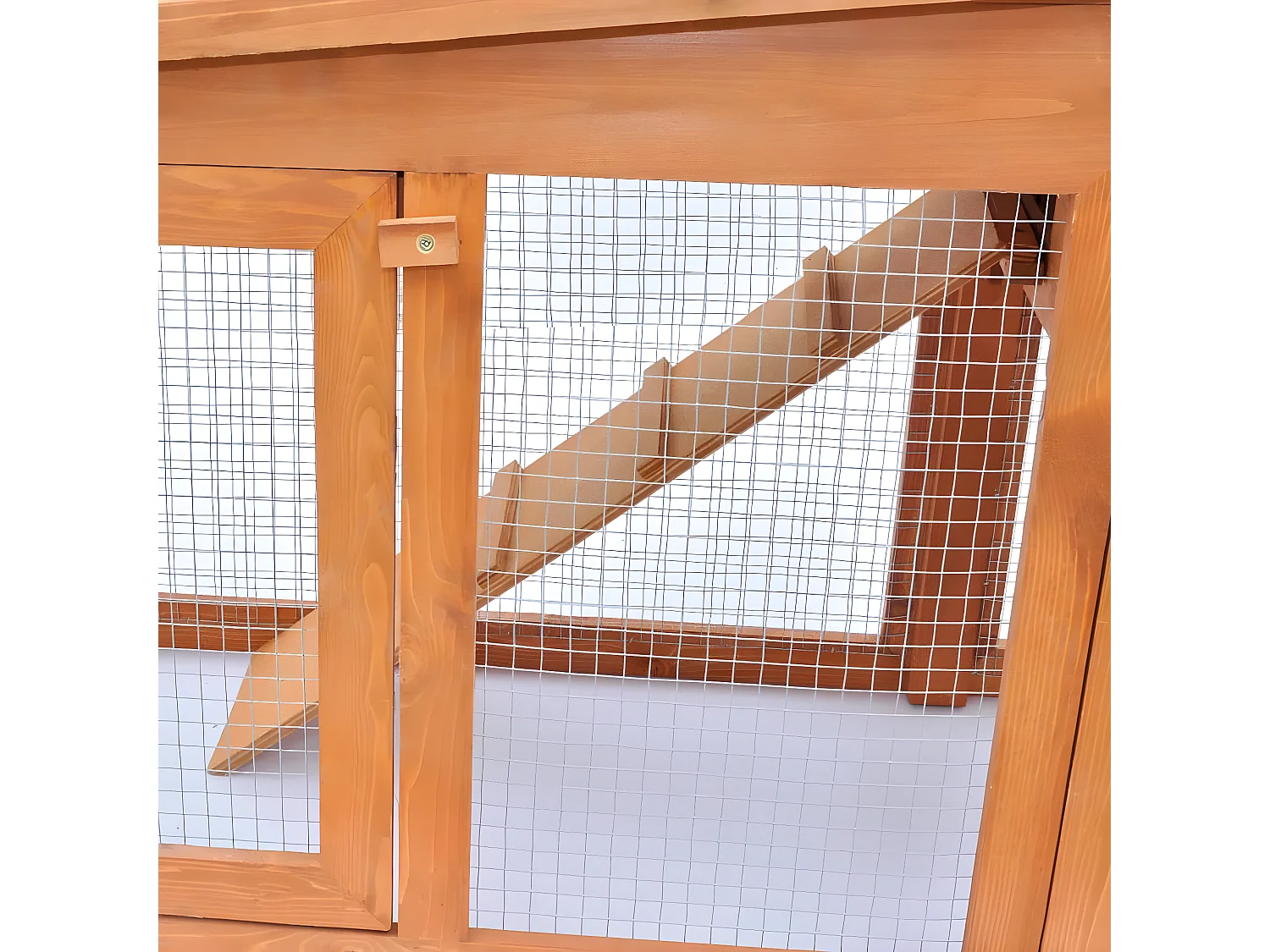 Clapier large pour petits animaux avec toits Bois RG3Q18726