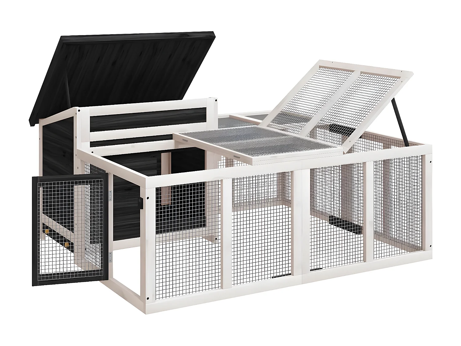 Coelheira 144x123x67,5 cm pinho maciço cinzento PT486793