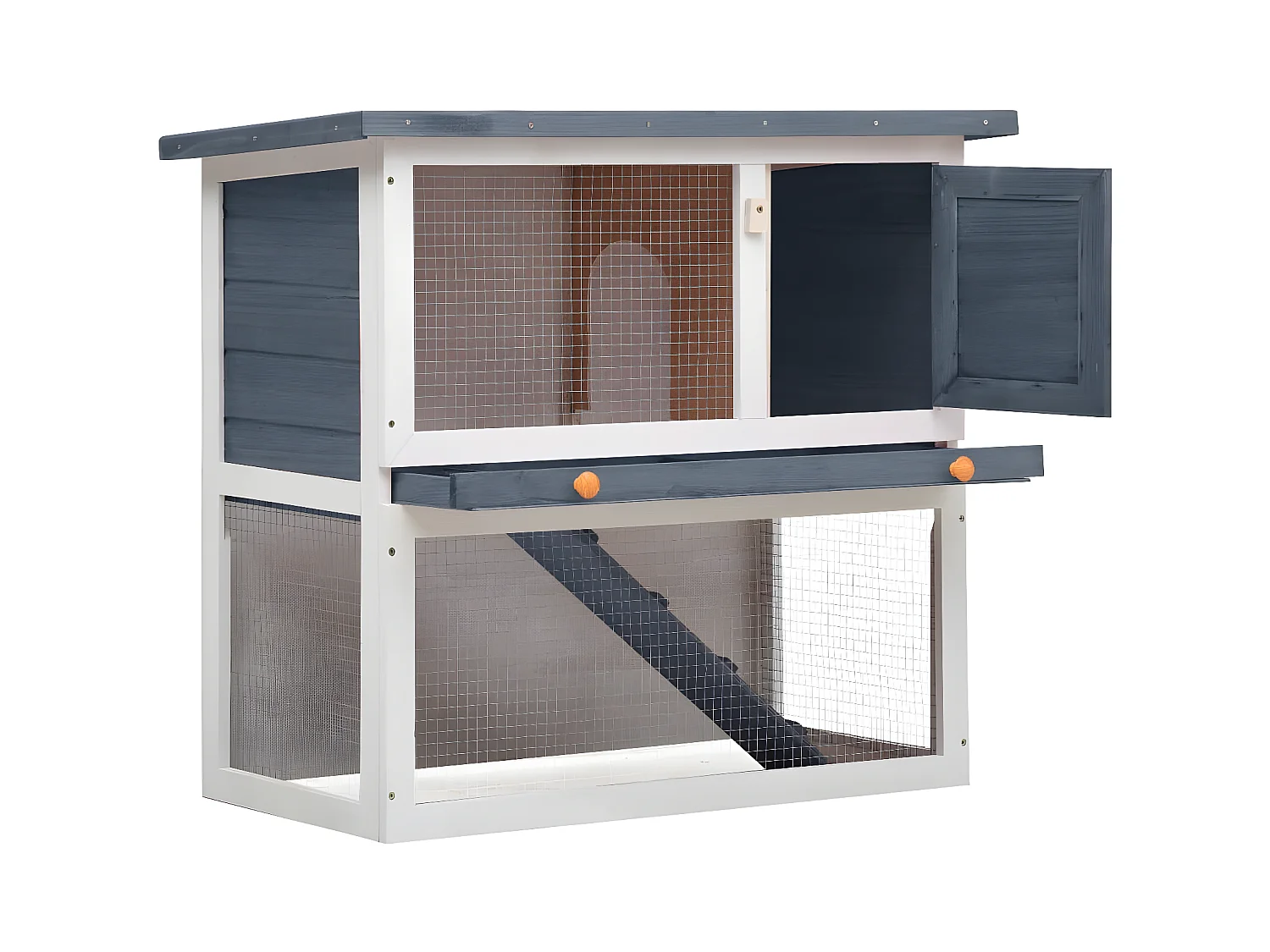 Clapier d'extérieur 1 porte Gris Bois RG3Q87695