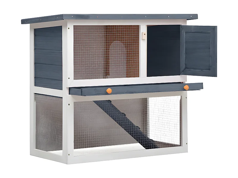 Clapier d'extérieur 1 porte Gris Bois RG3Q87695