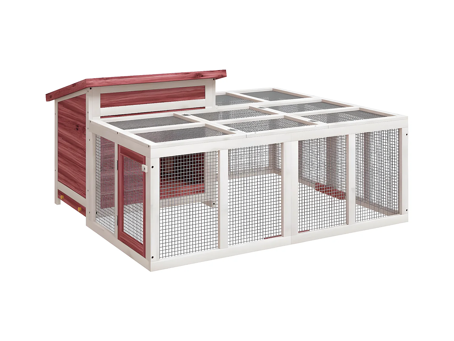 Clapier moka 144x123x67,5 cm bois de pin massif RG3Q50724