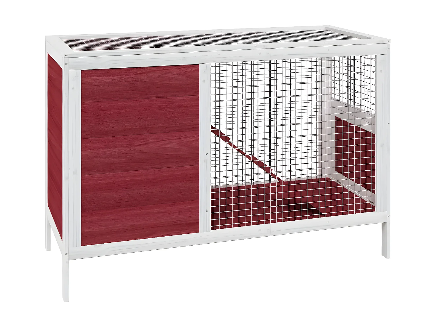 Clapier moka 103x44x69,5 cm bois de pin massif RG3Q66448