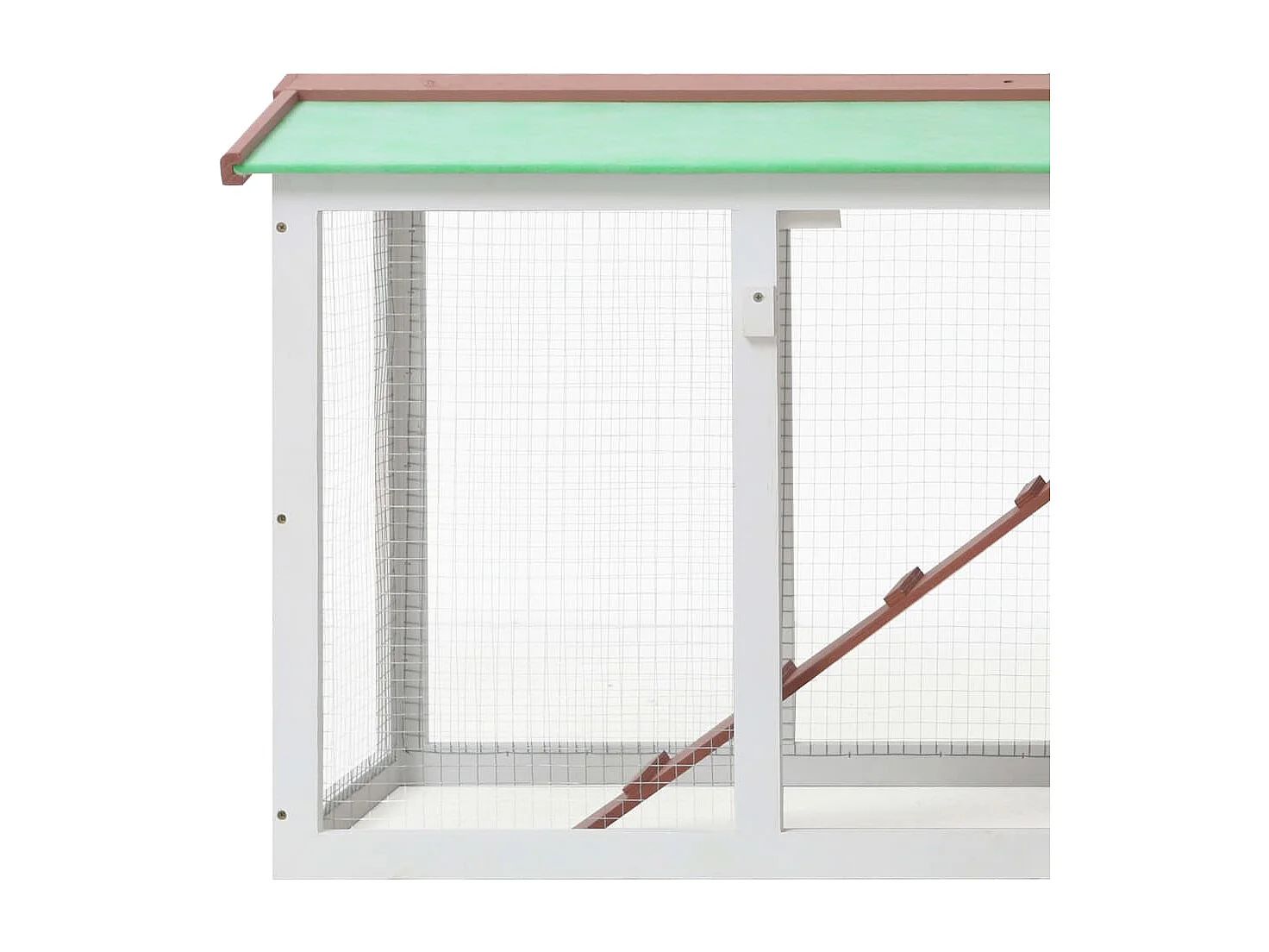 Coelheira exterior grande 145x45x84cm madeira castanho e branco PT963151