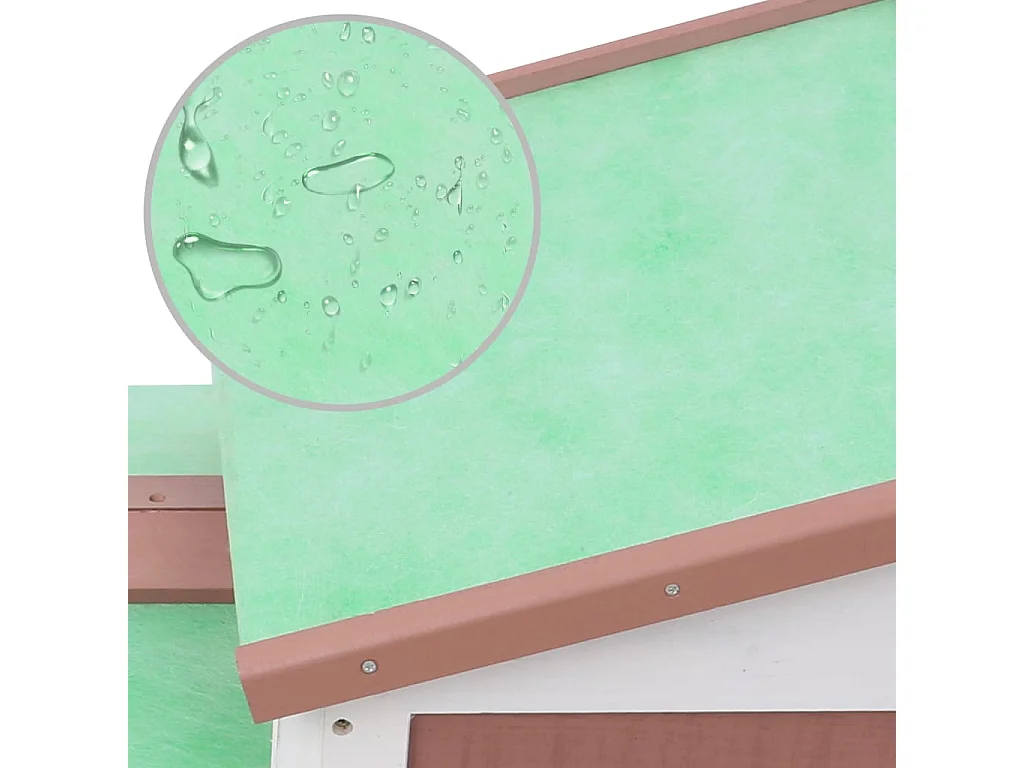 Coelheira exterior grande 145x45x84cm madeira castanho e branco PT963151