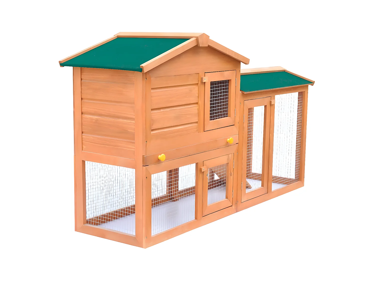 Clapier large d'extérieur pour petits animaux de compagnie Bois RG3Q32823