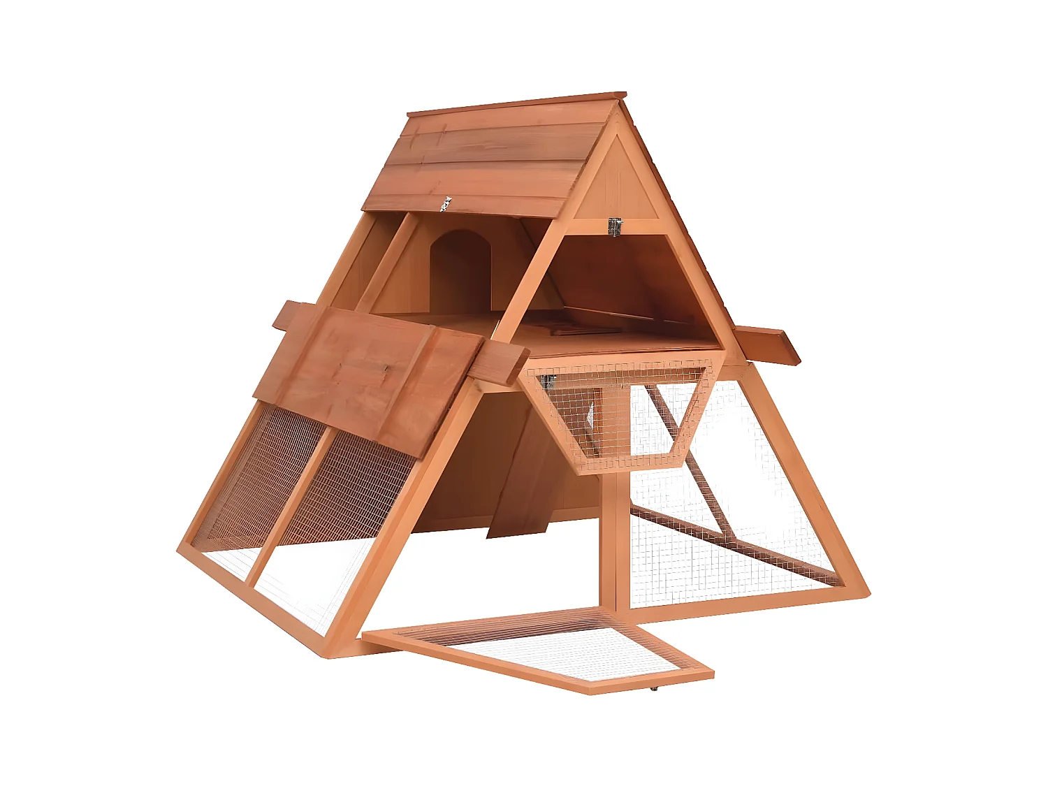 Clapier 152x127x109,5 cm Bois de sapin massif RG3Q94969