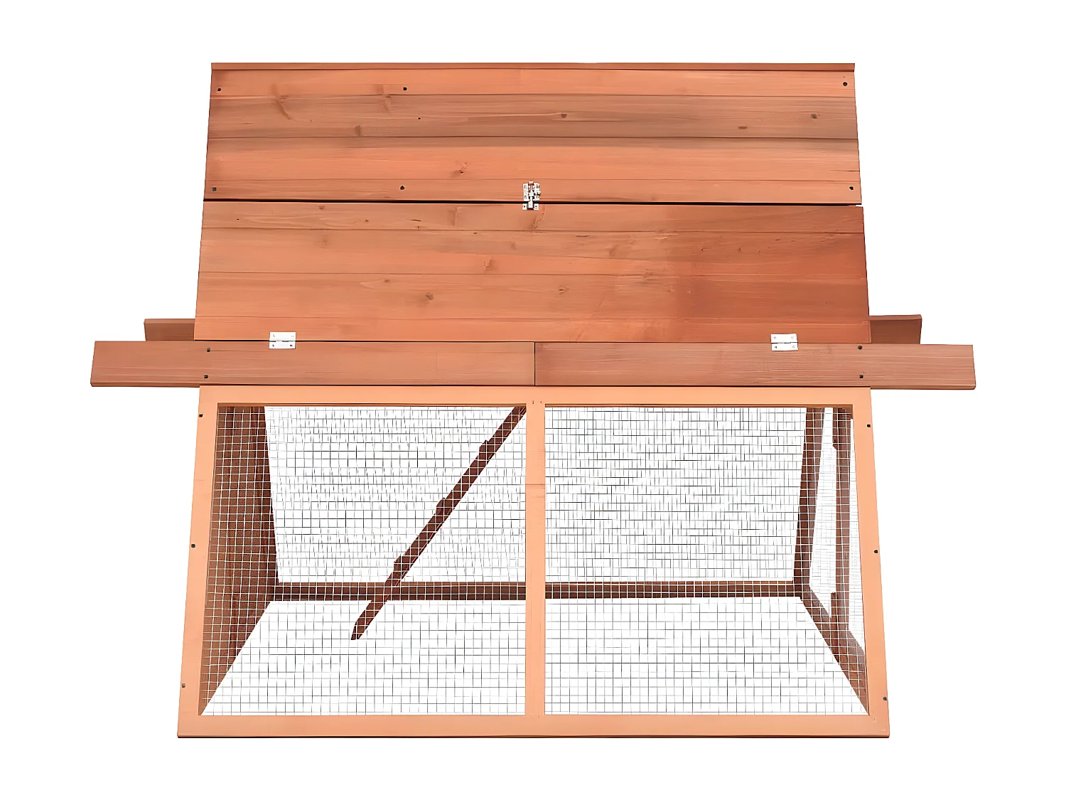 Clapier 152x127x109,5 cm Bois de sapin massif RG3Q94969