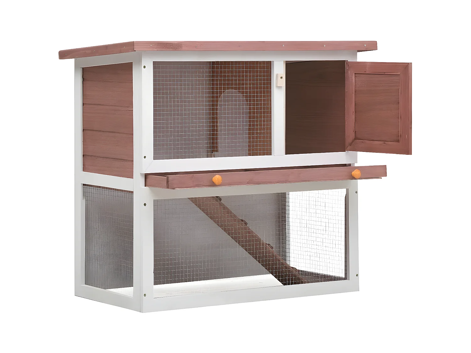 Clapier d'extérieur 1 porte Marron Bois RG3Q34048
