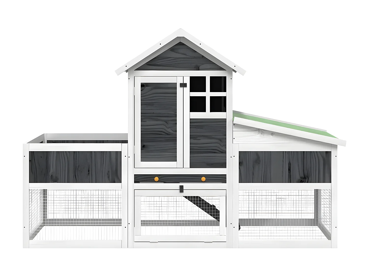 Clapier gris 170x63x113 cm bois de pin massif RG3Q87972